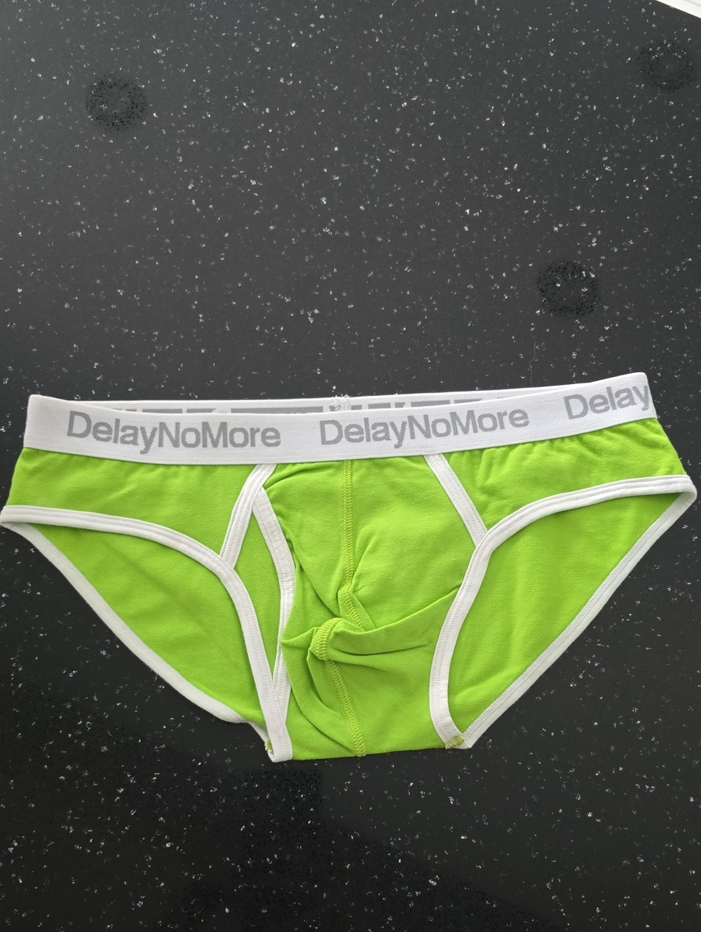Men Lime Green Briefs, Soft Cotton Stretch